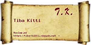 Tiba Kitti névjegykártya