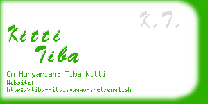 kitti tiba business card